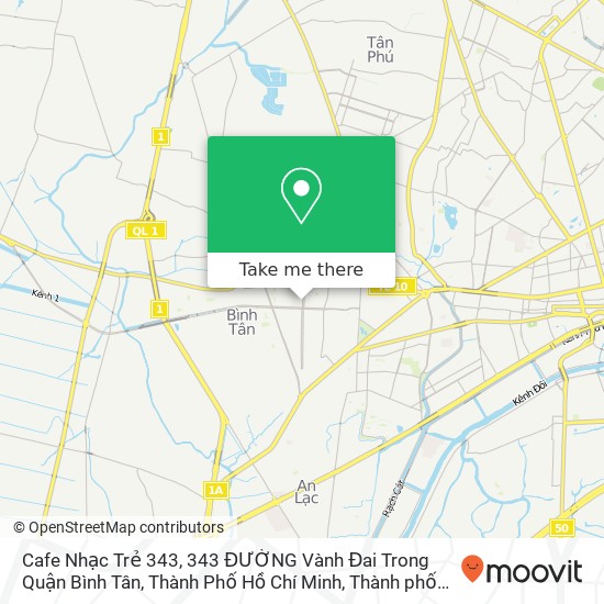 Bản đồ Cafe Nhạc Trẻ 343, 343 ĐƯỜNG Vành Đai Trong Quận Bình Tân, Thành Phố Hồ Chí Minh