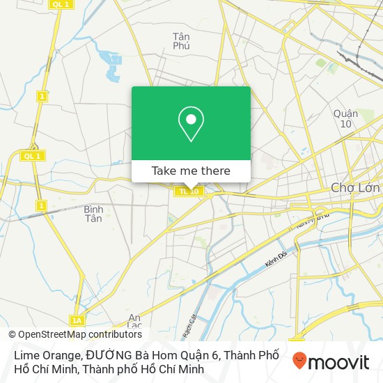 Bản đồ Lime Orange, ĐƯỜNG Bà Hom Quận 6, Thành Phố Hồ Chí Minh