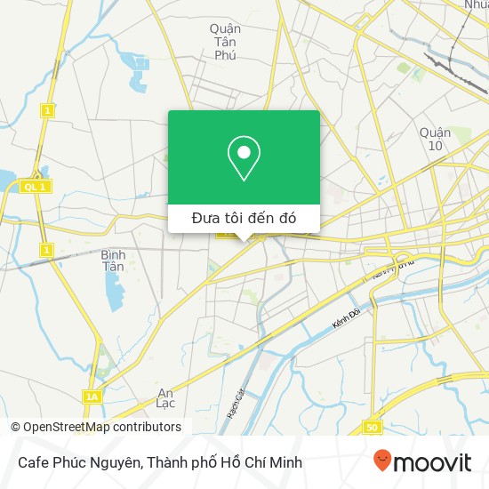 Bản đồ Cafe Phúc Nguyên, HẺM 36 Kinh Dương Vương Quận 6, Thành Phố Hồ Chí Minh