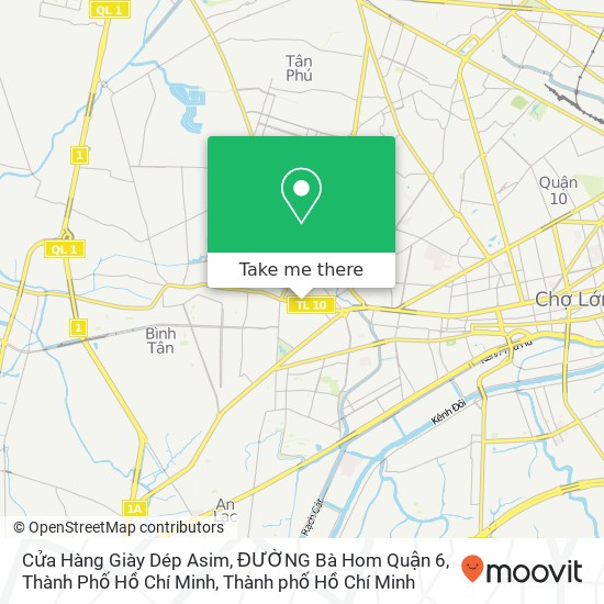 Bản đồ Cửa Hàng Giày Dép Asim, ĐƯỜNG Bà Hom Quận 6, Thành Phố Hồ Chí Minh