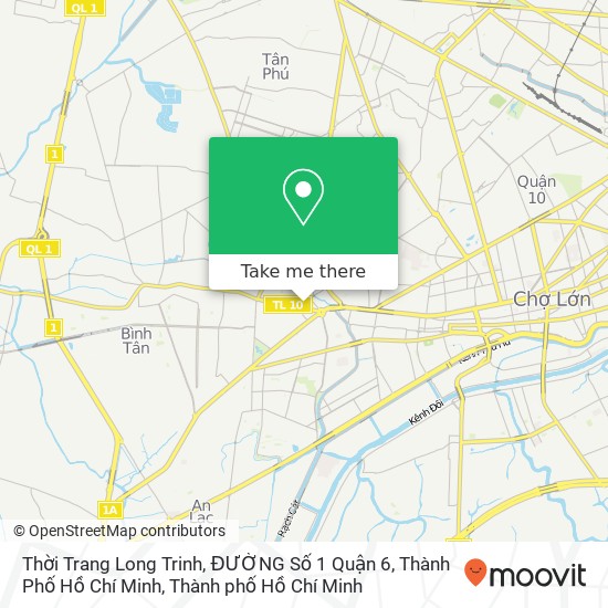 Bản đồ Thời Trang Long Trinh, ĐƯỜNG Số 1 Quận 6, Thành Phố Hồ Chí Minh
