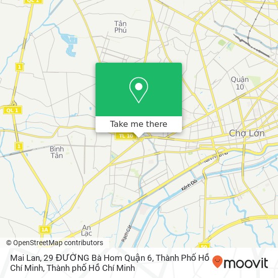 Bản đồ Mai Lan, 29 ĐƯỜNG Bà Hom Quận 6, Thành Phố Hồ Chí Minh