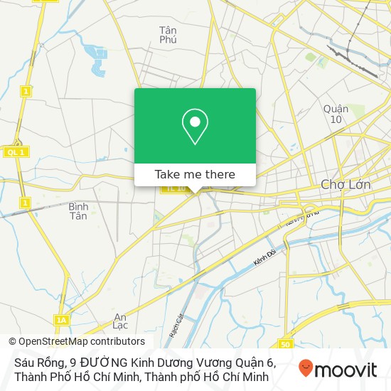 Bản đồ Sáu Rồng, 9 ĐƯỜNG Kinh Dương Vương Quận 6, Thành Phố Hồ Chí Minh