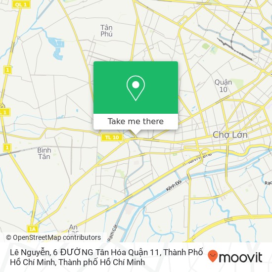 Bản đồ Lê Nguyễn, 6 ĐƯỜNG Tân Hóa Quận 11, Thành Phố Hồ Chí Minh