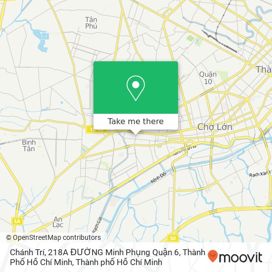 Bản đồ Chánh Trí, 218A ĐƯỜNG Minh Phụng Quận 6, Thành Phố Hồ Chí Minh