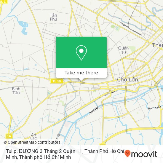 Bản đồ Tulip, ĐƯỜNG 3 Tháng 2 Quận 11, Thành Phố Hồ Chí Minh