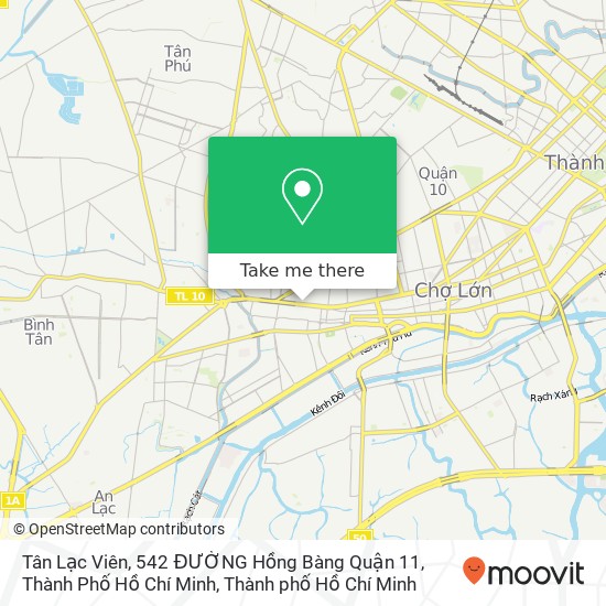 Bản đồ Tân Lạc Viên, 542 ĐƯỜNG Hồng Bàng Quận 11, Thành Phố Hồ Chí Minh