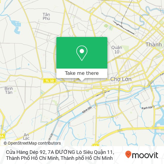 Bản đồ Cửa Hàng Dép 92, 7A ĐƯỜNG Lò Siêu Quận 11, Thành Phố Hồ Chí Minh