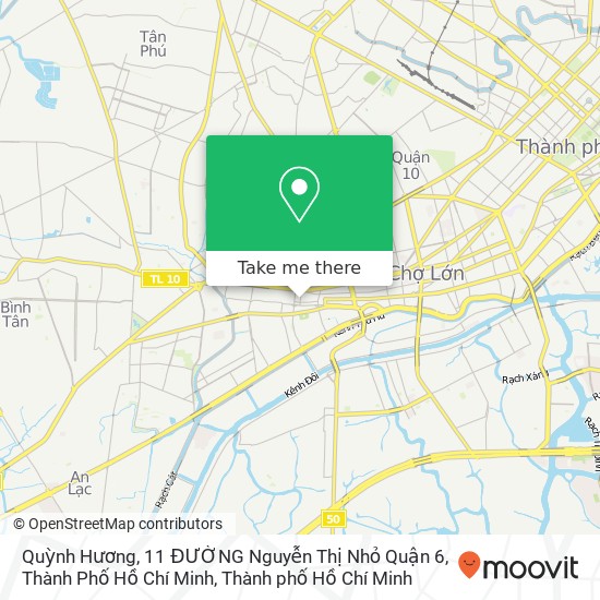 Bản đồ Quỳnh Hương, 11 ĐƯỜNG Nguyễn Thị Nhỏ Quận 6, Thành Phố Hồ Chí Minh