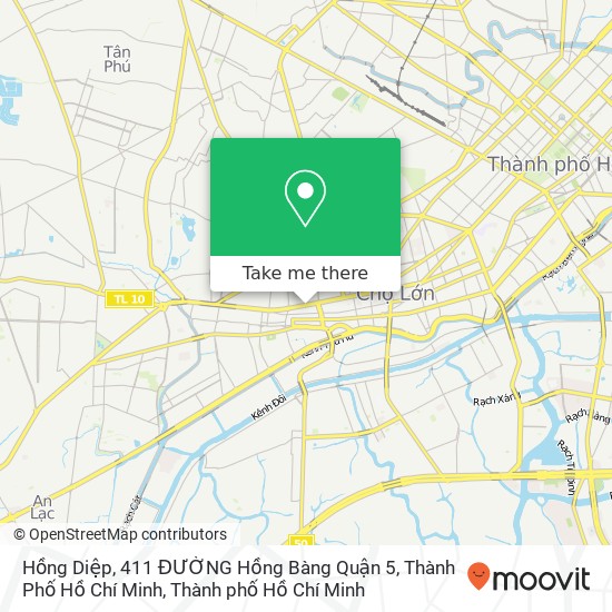 Bản đồ Hồng Diệp, 411 ĐƯỜNG Hồng Bàng Quận 5, Thành Phố Hồ Chí Minh