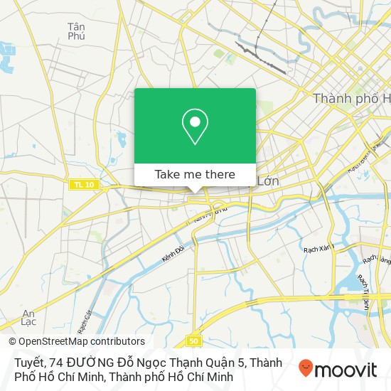 Bản đồ Tuyết, 74 ĐƯỜNG Đỗ Ngọc Thạnh Quận 5, Thành Phố Hồ Chí Minh