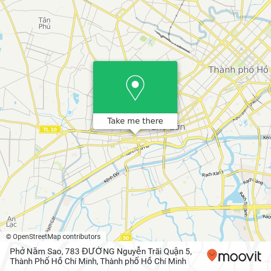 Bản đồ Phở Năm Sao, 783 ĐƯỜNG Nguyễn Trãi Quận 5, Thành Phố Hồ Chí Minh