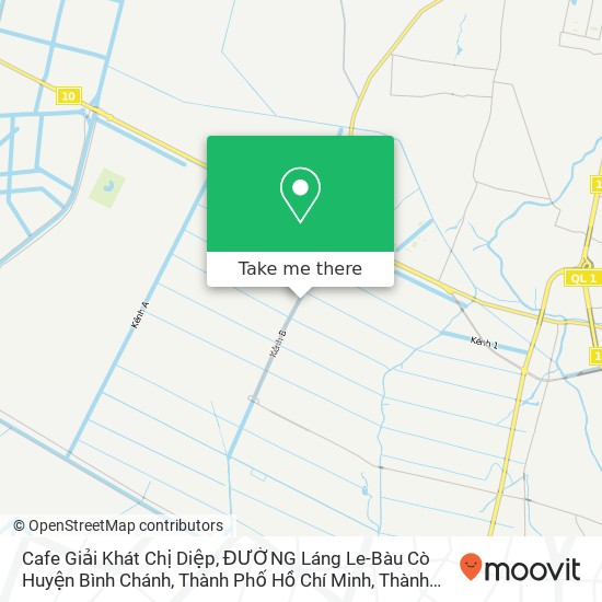 Bản đồ Cafe Giải Khát Chị Diệp, ĐƯỜNG Láng Le-Bàu Cò Huyện Bình Chánh, Thành Phố Hồ Chí Minh