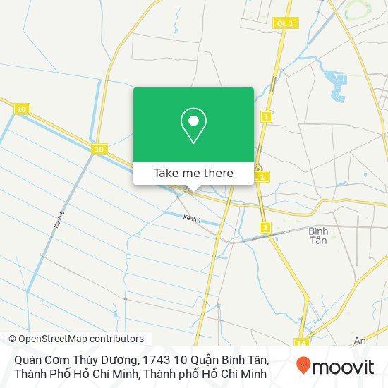 Bản đồ Quán Cơm Thùy Dương, 1743 10 Quận Bình Tân, Thành Phố Hồ Chí Minh