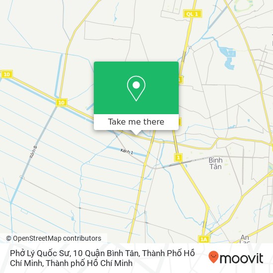 Bản đồ Phở Lý Quốc Sư, 10 Quận Bình Tân, Thành Phố Hồ Chí Minh