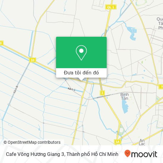 Bản đồ Cafe Võng Hương Giang 3, 1579 10 Quận Bình Tân, Thành Phố Hồ Chí Minh
