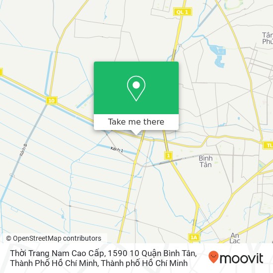 Bản đồ Thời Trang Nam Cao Cấp, 1590 10 Quận Bình Tân, Thành Phố Hồ Chí Minh