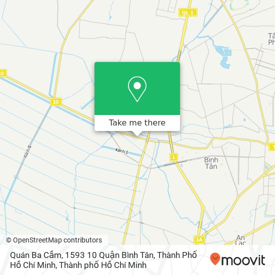 Bản đồ Quán Ba Cầm, 1593 10 Quận Bình Tân, Thành Phố Hồ Chí Minh