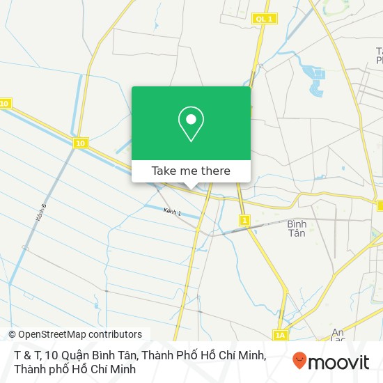 Bản đồ T & T, 10 Quận Bình Tân, Thành Phố Hồ Chí Minh