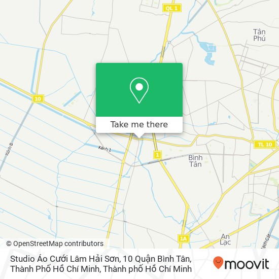 Bản đồ Studio Áo Cưới Lâm Hải Sơn, 10 Quận Bình Tân, Thành Phố Hồ Chí Minh