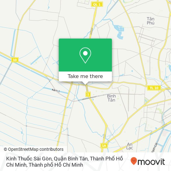 Bản đồ Kính Thuốc Sài Gòn, Quận Bình Tân, Thành Phố Hồ Chí Minh