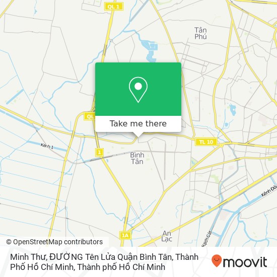 Bản đồ Minh Thư, ĐƯỜNG Tên Lửa Quận Bình Tân, Thành Phố Hồ Chí Minh