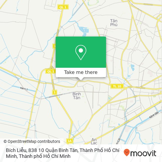 Bản đồ Bích Liễu, 838 10 Quận Bình Tân, Thành Phố Hồ Chí Minh