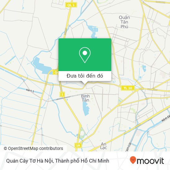 Bản đồ Quán Cây Tơ Hà Nội, 922 10 Quận Bình Tân, Thành Phố Hồ Chí Minh