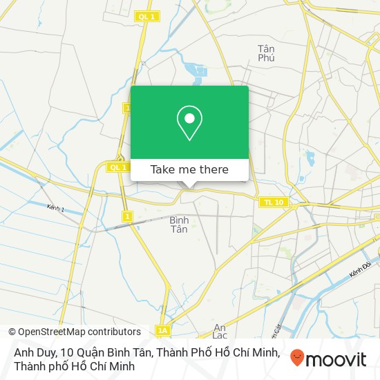 Bản đồ Anh Duy, 10 Quận Bình Tân, Thành Phố Hồ Chí Minh