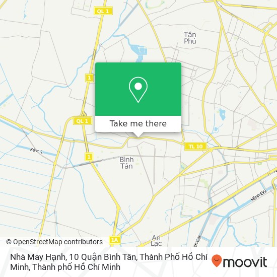 Bản đồ Nhà May Hạnh, 10 Quận Bình Tân, Thành Phố Hồ Chí Minh