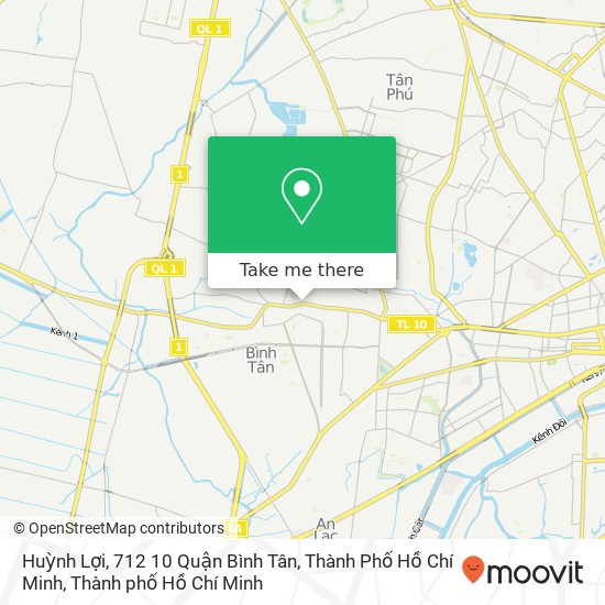 Bản đồ Huỳnh Lợi, 712 10 Quận Bình Tân, Thành Phố Hồ Chí Minh