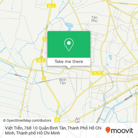 Bản đồ Việt Tiến, 768 10 Quận Bình Tân, Thành Phố Hồ Chí Minh