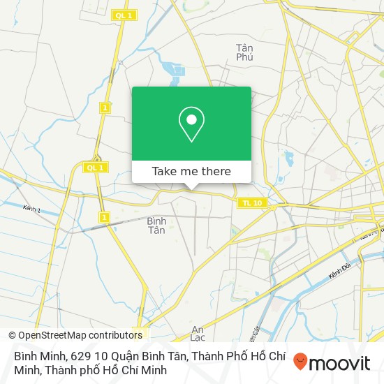 Bản đồ Bình Minh, 629 10 Quận Bình Tân, Thành Phố Hồ Chí Minh
