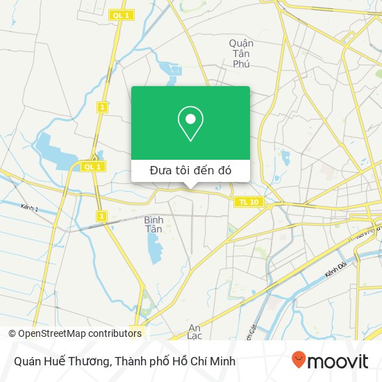 Bản đồ Quán Huế Thương, 10 Quận Bình Tân, Thành Phố Hồ Chí Minh