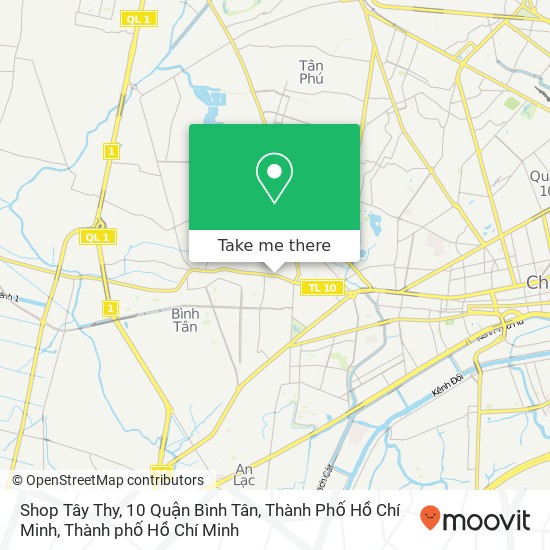 Bản đồ Shop Tây Thy, 10 Quận Bình Tân, Thành Phố Hồ Chí Minh