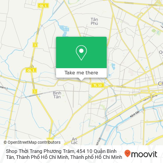 Bản đồ Shop Thời Trang Phương Trâm, 454 10 Quận Bình Tân, Thành Phố Hồ Chí Minh