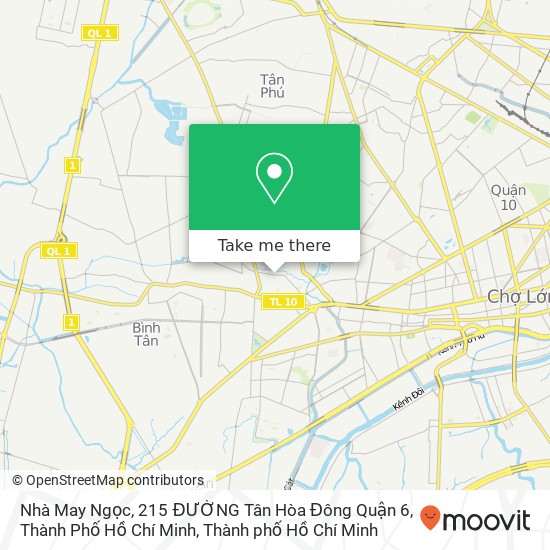 Bản đồ Nhà May Ngọc, 215 ĐƯỜNG Tân Hòa Đông Quận 6, Thành Phố Hồ Chí Minh