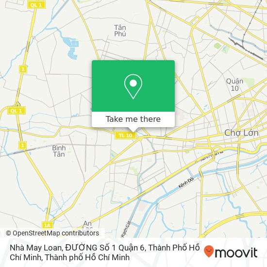 Bản đồ Nhà May Loan, ĐƯỜNG Số 1 Quận 6, Thành Phố Hồ Chí Minh