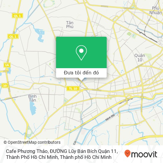 Bản đồ Cafe Phương Thảo, ĐƯỜNG Lũy Bán Bích Quận 11, Thành Phố Hồ Chí Minh