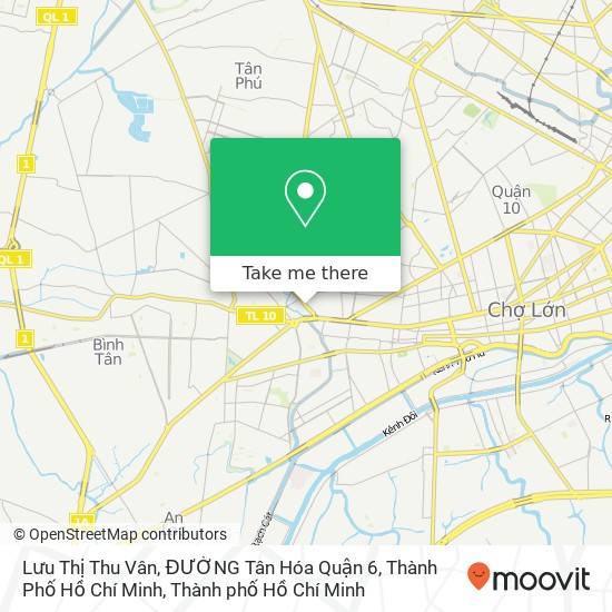 Bản đồ Lưu Thị Thu Vân, ĐƯỜNG Tân Hóa Quận 6, Thành Phố Hồ Chí Minh