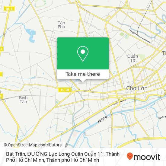 Bản đồ Bát Trân, ĐƯỜNG Lạc Long Quân Quận 11, Thành Phố Hồ Chí Minh