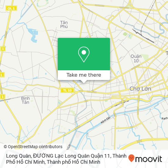 Bản đồ Long Quân, ĐƯỜNG Lạc Long Quân Quận 11, Thành Phố Hồ Chí Minh