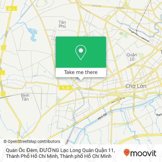 Bản đồ Quán Ốc Đêm, ĐƯỜNG Lạc Long Quân Quận 11, Thành Phố Hồ Chí Minh