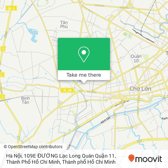 Bản đồ Hà Nội, 109E ĐƯỜNG Lạc Long Quân Quận 11, Thành Phố Hồ Chí Minh