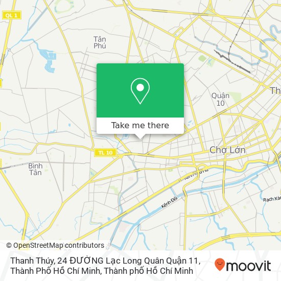 Bản đồ Thanh Thúy, 24 ĐƯỜNG Lạc Long Quân Quận 11, Thành Phố Hồ Chí Minh