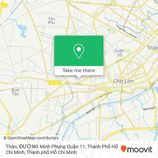 Bản đồ Thảo, ĐƯỜNG Minh Phụng Quận 11, Thành Phố Hồ Chí Minh