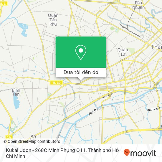 Bản đồ Kukai Udon - 268C Minh Phụng Q11, 268C ĐƯỜNG Minh Phụng Quận 11, Thành Phố Hồ Chí Minh