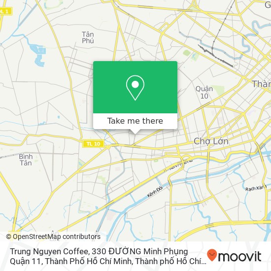 Bản đồ Trung Nguyen Coffee, 330 ĐƯỜNG Minh Phụng Quận 11, Thành Phố Hồ Chí Minh