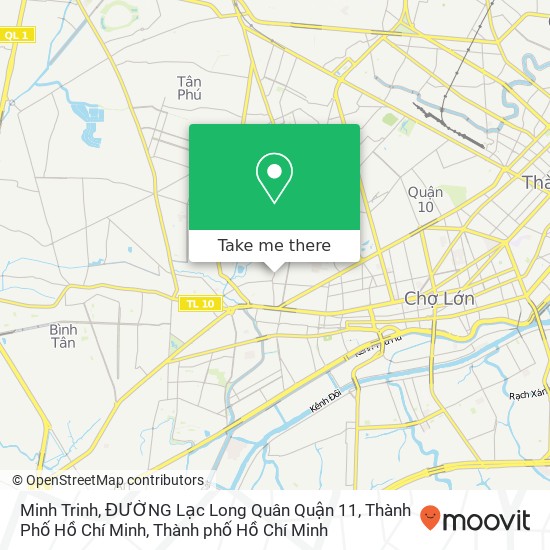 Bản đồ Minh Trinh, ĐƯỜNG Lạc Long Quân Quận 11, Thành Phố Hồ Chí Minh