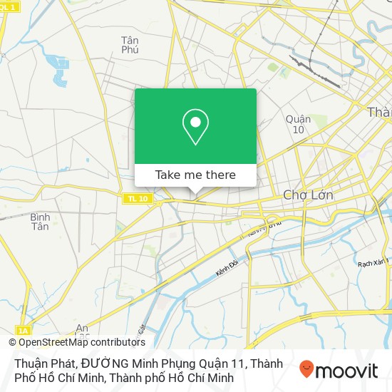 Bản đồ Thuận Phát, ĐƯỜNG Minh Phụng Quận 11, Thành Phố Hồ Chí Minh